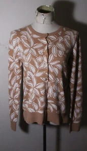 LOFT Tan Cotton Long Sleeve Cardigan Sweater Size M NWT $64.99 - Picture 1 of 6