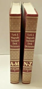 Funk & Wagnalls Standard Desk Dictionary Vol 1 and 2, 1984 Hardcover Book Set - Picture 1 of 4