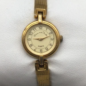 Reloj Oscar de la Renta Vintage Mujer 20mm Tono Dorado Batería Nueva 5.5" - Imagen 1 de 15