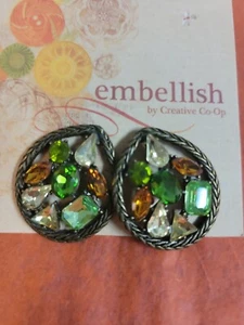 Embellish by Creative Co-op Ohrringe Herbst Farbe Edelstein *Neu mit Etikett* - Bild 1 von 7