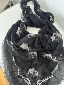 Alexander McQueen Tuch Schal schwarz Weiß - Bild 1 von 3