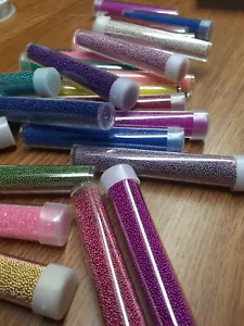 5 tubi colori misti UV decorazione nail art caviale micro perline artigianato fai da te - Foto 1 di 6