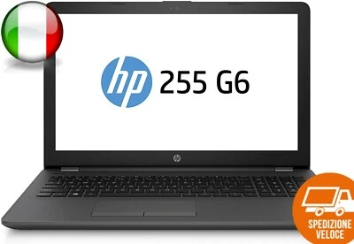 Notebook Hp 255G6 A6-9225 15 - 12 GB DI RAM-256 GB di SSD M2 -COMPUTER PORTATILE - Immagine 1 di 4