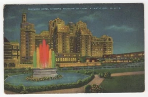 Vintage Traymore Hotel Ligh Fountain, Atlantic City, N.J. Unused Postcard - Picture 1 of 2