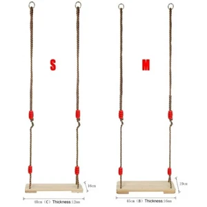 150kg Holz Schaukelsitz Schaukelbrett Kinderschaukel Erwachsene mit Höhe ~! - Bild 1 von 25