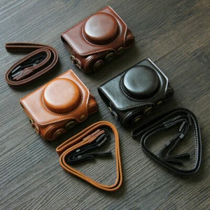 PU Leather Bag Case Pouch for Canon Powershot G1X G11 G12 G15 G16 G7X G9X G5X - Picture 1 of 5
