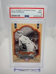 2012 Panini Cooperstown #47 Herb Pennock PSA 9 New York Yankees