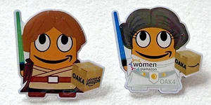 Peccy Star Wars Amazon Pin Employee Twins Luke Princess Leia Light Saber - Picture 1 of 3