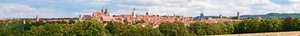 Modellbahn-Hintergrund "Rothenburg" Breite 3,33m bis 7,50m / Höhe 0,40m - 0,90m - Bild 1 von 4