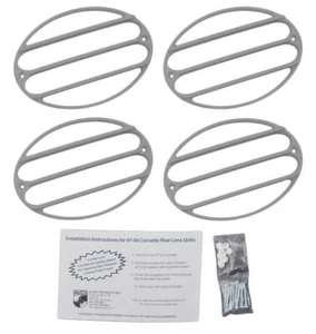 C5 Corvette 4pc Painted Tail Light Cover Grilles - Arctic White 10 10U WA9567 - Foto 1 di 2