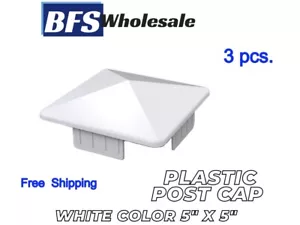Kunststoffzaun Pfostenkappe "Innen" 5 x 5 Zoll, 9 Stück Farbe WEISS, - Bild 1 von 11