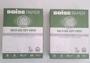 2 Reams Boise 3 Hole Punch Copy Paper 8.5" x 11" Multi-Use 20lb 500 Sheets - Picture 1 of 7