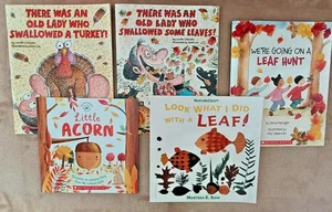 New Lot of 5 preschool books for Fall Thanksgiving Turkey Toddler - Picture 1 of 1