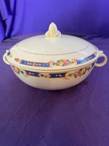 Piatto da portata vintage Taylor Smith Taylor coperto - floreale art deco RARO - Foto 1 di 4