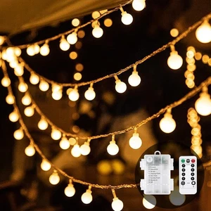 Battery Operated Fairy Lights,60 LED 30FT Waterproof String Lights (Warm)/UK - Picture 1 of 7