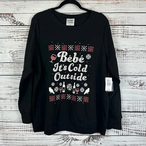 NWT Women's Torrid Schitts Creek Winter Holiday Black Pullover Sweatshirt Sz 1X - Picture 1 of 5