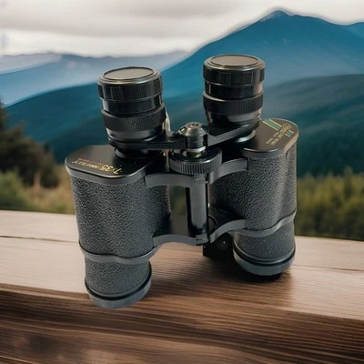 Vintage SELSI Binoculars Light Weight Amber Coated Optics 7x35, Case & Strap - Image 1 of 4