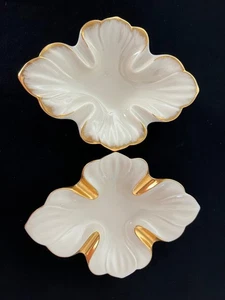 Lot 0 von (2) ~ Lenox Barock Sammlung Schmuck Geschirr/Aschenbecher? ~ 2 Stile ~ Goldrand - Bild 1 von 7