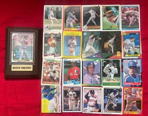20 MLB Baseball Cards and 1 Madison Kyle Bumgarner Red Sox Plaque - Picture 1 of 4