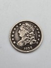 1834 CAPPED BUST DIME 10C US SILVER COIN PHILADELPHIA MINT FINE VINTAGE 2.6G 1834 CAPPED BUST DIME 10C US SILVER COIN PHILADELPHIA MINT FINE VINTAGE 2.6G