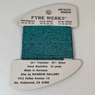 Fyre Werks Metallic Ribbon Rainbow Gallery Needlepoint Cross Stitch Vintage F 37 - Image 1 of 4