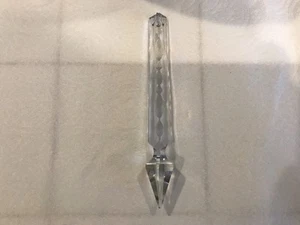 1 antique vintage spear Crystal Gothic Prism Chandelier sconce lamp Part 7 3/4" - Picture 1 of 14