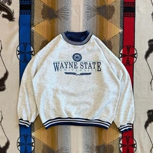 Vintage 90s Wayne State University Crewneck Sweatshirt Size XL College Sports - Picture 1 of 7