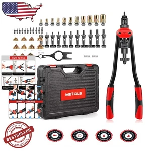 Kit Attrezzi Dado Rivetto 16" Professionale 11 Mandrini Ampie Applicazioni Soffiaggio Valigetta - Foto 1 di 11
