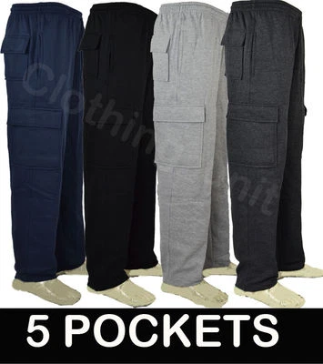 J8 Mens Cargo Combat Jogging Bottoms Trousers Elasticated Tracksuit Joggers Gym - Image 1 of 3