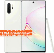  Samsung Galaxy Note 10 Plus (SM-N975F) Single SIM, 256GB, 6.8,  12GB RAM, GSM, Factory Unlocked LTE Smartphone, International Version -  Aura Black : Cell Phones & Accessories