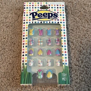 Easter 2023 Peeps Press-On Nails, 18 NEW In Box - Picture 1 of 3