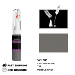FOR VOLVO PEBBLE GREY 727 Touch Up Paint Pen Brush Fix Kit Scratch Chip Set Mark - Picture 1 of 8