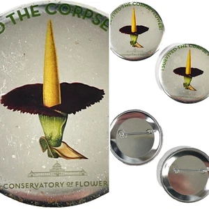 Corpse Flower Conservatory of Flowers San Francisco 2 Button Souvenir Lot 2018 - Picture 1 of 6