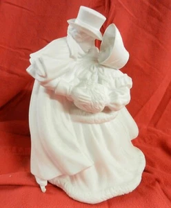 Vintage Dept Department 56 8" Bisque Ornate Christmas Figurine Skating Couple - Picture 1 of 13