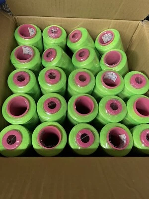 50 Big Spools Neon Green Serger Overlocker Quilting Sewing Threads T27 Quality - Image 1 of 4