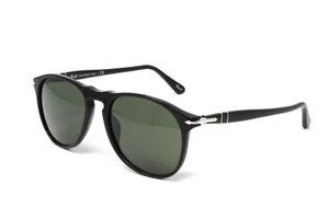 Persol Sonnenbrille Herren Pilot schwarz 52 mm grüne Gläser PO9649S-9531 NEU! - Bild 1 von 5