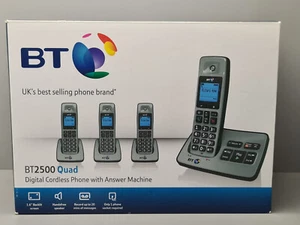 bt2500 Quad Cordless Digital Telephone with Answering Machine - Zdjęcie 1 z 1