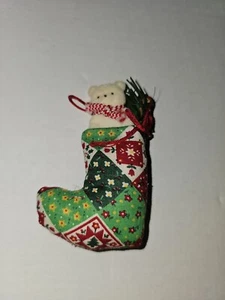 Mini Medias Medias Oso de Peluche Adorno de Navidad Vinatge - Imagen 1 de 4