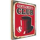 Holzschild Holzbild 20X30 Cm Gentlemens Club Alkohol Manner