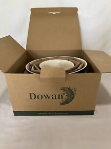 Dowan Ceramic Mixing Bowls Set of 3 Nesting Bowls for Space-Saving Storage