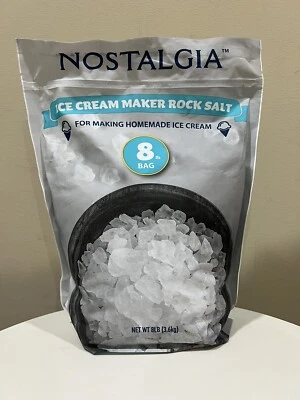 NUEVO - Bolsa de sal de roca Nostalgia, 8 lb. Sal de roca para heladera Foto 1 de 3