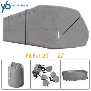 For Class A Camper 20'-22' Travel Trailer RV Cover Waterproof Anti-UV Dust 4-Ply - Picture 1 of 11