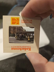 #DT 35mm slide - Vintage - Collectibles - Photo - Street Train People trolley - Picture 1 of 1