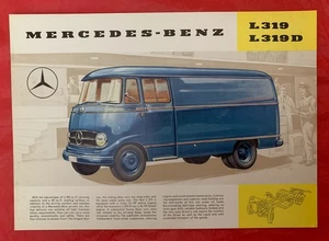 Mercedes-Benz anni '50 "L 319 D" - Brochure/Catalogo Vendita Furgoni Originale - Foto 1 di 2