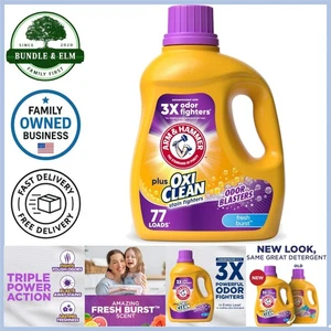 Detergente líquido para ropa 100,5 fl oz chorro de olor fresco para manchas y O... - Imagen 1 de 11