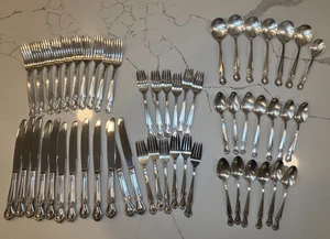 54 Pieces Of Roger Brothers Reinforced Plate IS Flatware In Great Condition - Picture 1 of 10