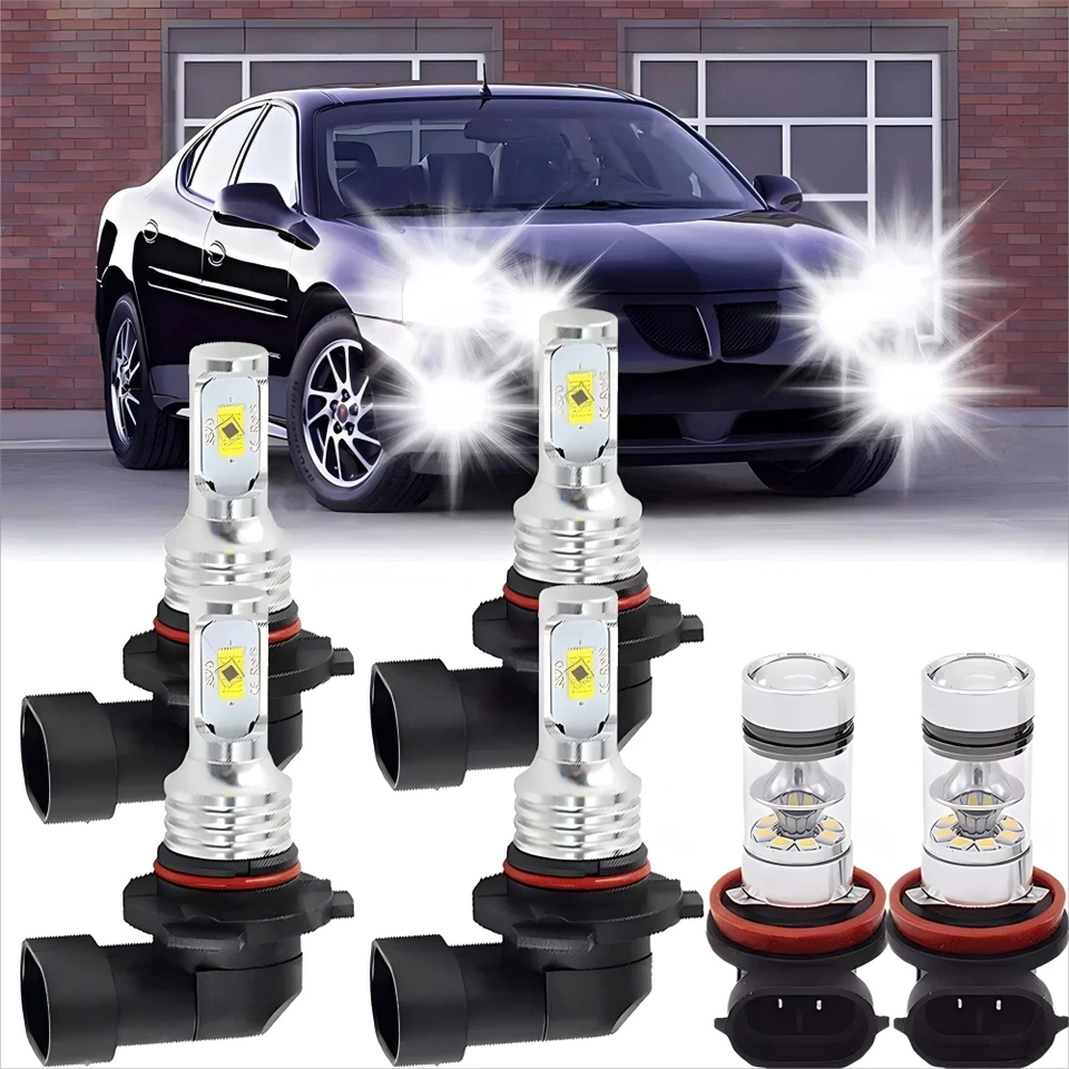 Faróis de LED combo 6000K lâmpadas de neblina para Pontiac Grand Prix 2004-05 07-08 - Imagem 1 de 4