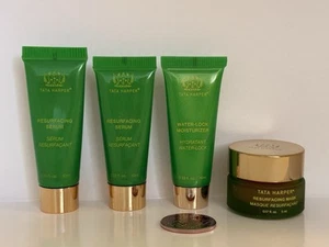 TATA HARPER Resurfacing Serum(2X),WaterLock Moisturizer,Resurfacing Mask 4pc Set - Picture 1 of 10