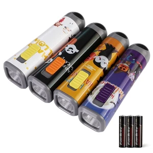 EverBrite 4-Pack Halloween LED Flashlight Handheld Torch w/Lanyard 12AAA Battery - Picture 1 of 11