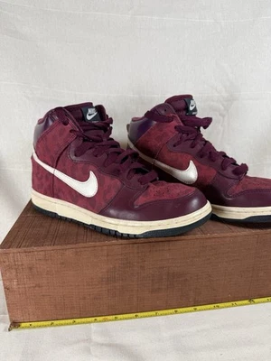 Nike Dunk 6.0 High Bordeaux Leopard tamanho 8 W -Q - Imagem 1 de 4